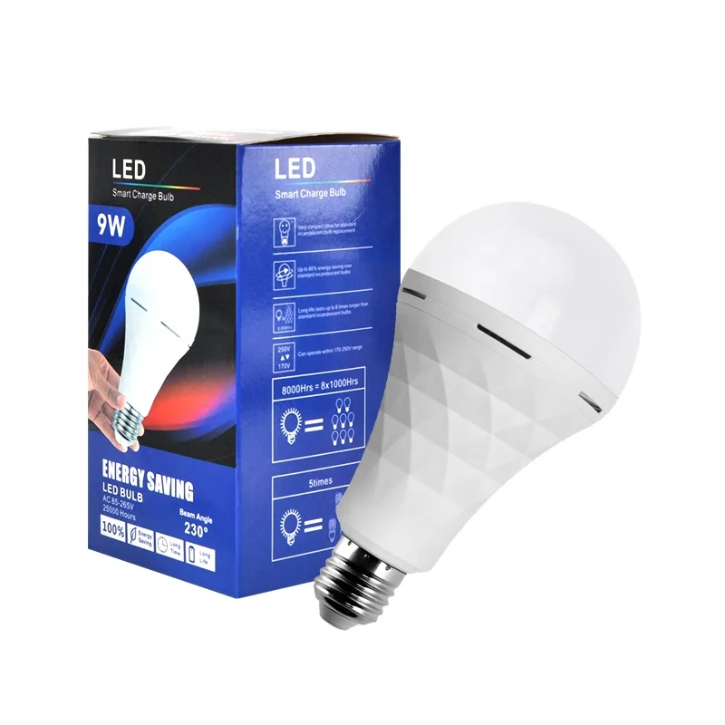 Rechargeable Emergency Led Bulb Lights Bombillo E27 Lampada Lithium Battery Emergenty Bulb Lighting A60 12w 15w Camping 80 100