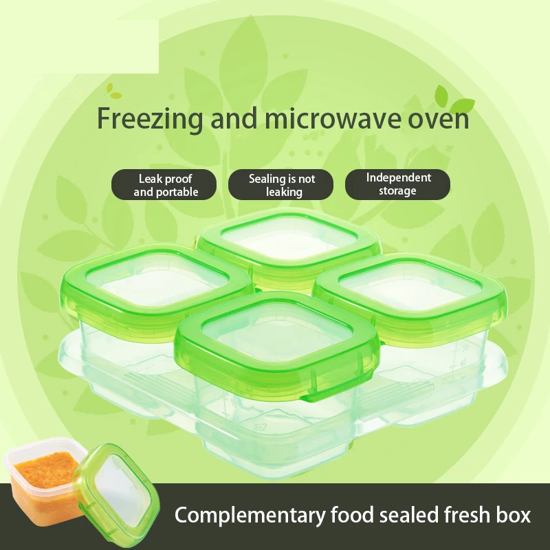 
2021 New Reusable Baby Food Storage Fresh-keeping box children Plastic Container Food Box 
