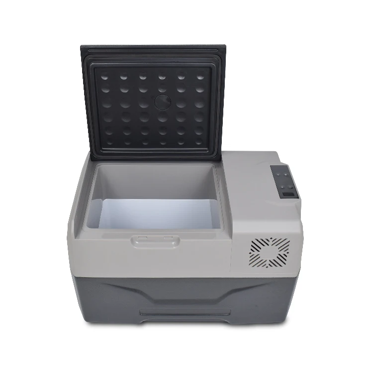 Outdoor Travel 30L AC DC mini portable compressor car refrigerator with Handle and Slide