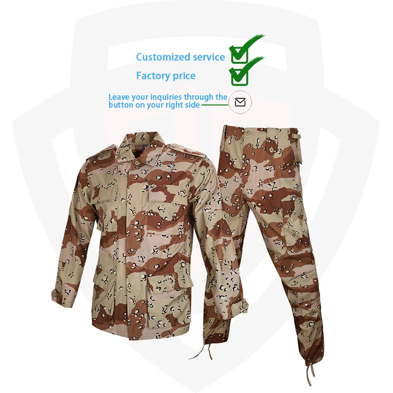 Doublesafe bdu Style Desert chocolate chip Camo uniform Tactical Uniform Clothing Tactical Clothes Camouflage Suit Clothing Wear