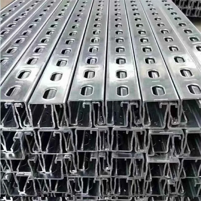 Customized Seismic Bracket Steel Channel Price Perforated Galvanized Steel Double C Channel