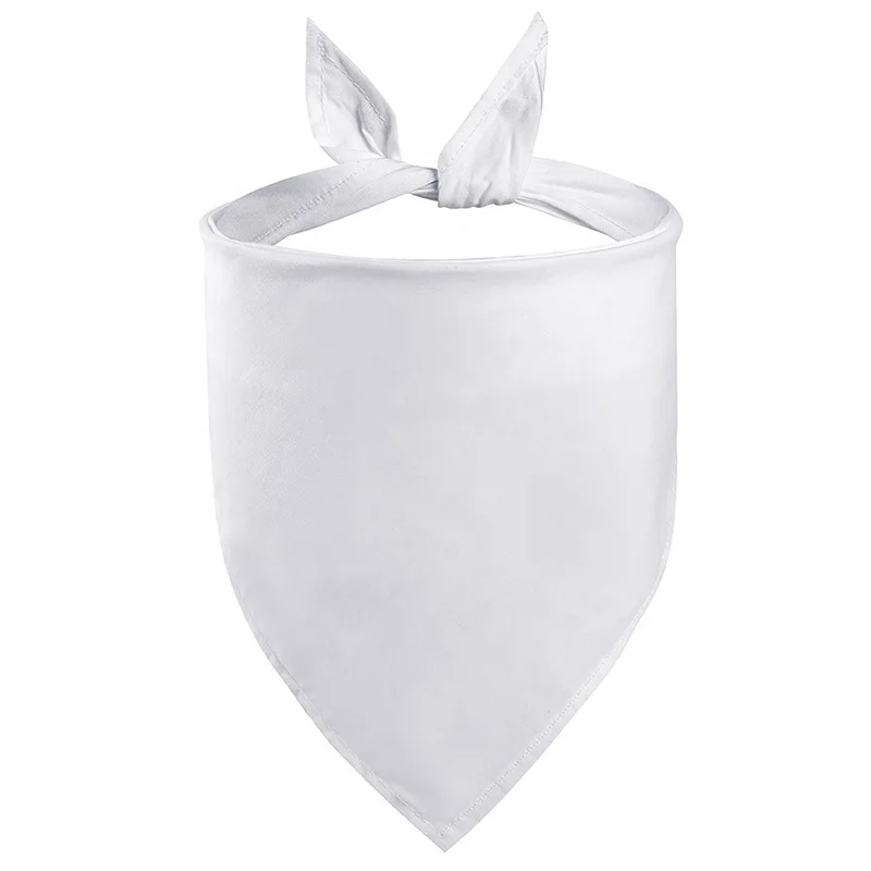 High Quality 100% Cotton Dog Bandana Custom Logo Sublimation Printed Plain Color Triangular Neck Bib Bandanas Classic Style