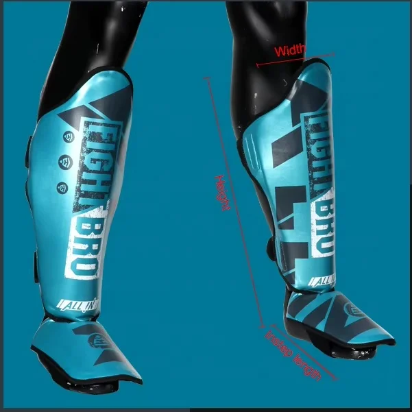 Shin Guards for Kickboxing Muay Thai MMA Karate Martial Arts Taekwondo or Kick Boxing Sparring Sock Pads Professional Protection