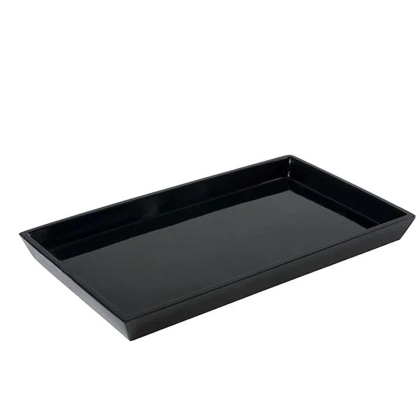 Wholesale SPA Black Melamine Hotel Amenity Tray with Custom design