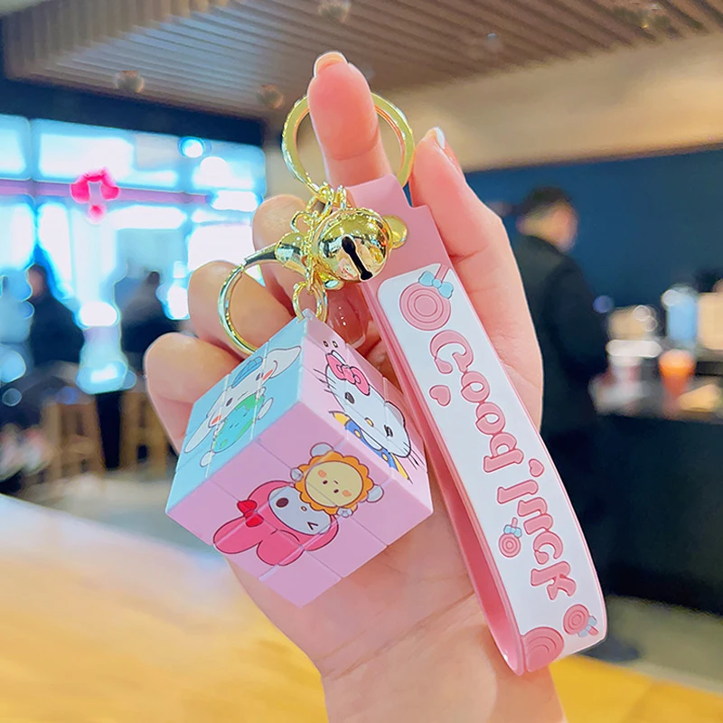 3*3 magic cube keychain dog Cartoon Popular new key chain for gift