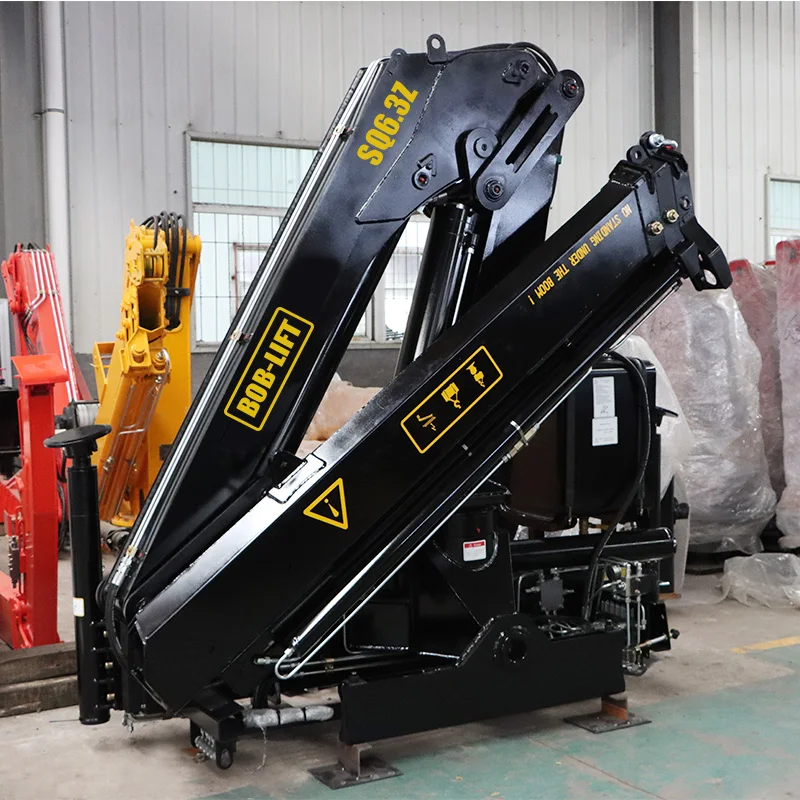Bob-Lift Lifting Truck Crane 6.3 Ton Hydraulic Grua Lorry Mobile Knuckle Boom Crane