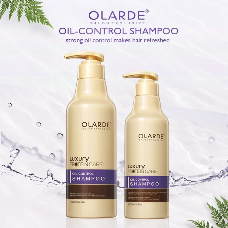OLARDE organic shampoo private label keratin protein repairing oil control multi-functional hair care salon shampoo