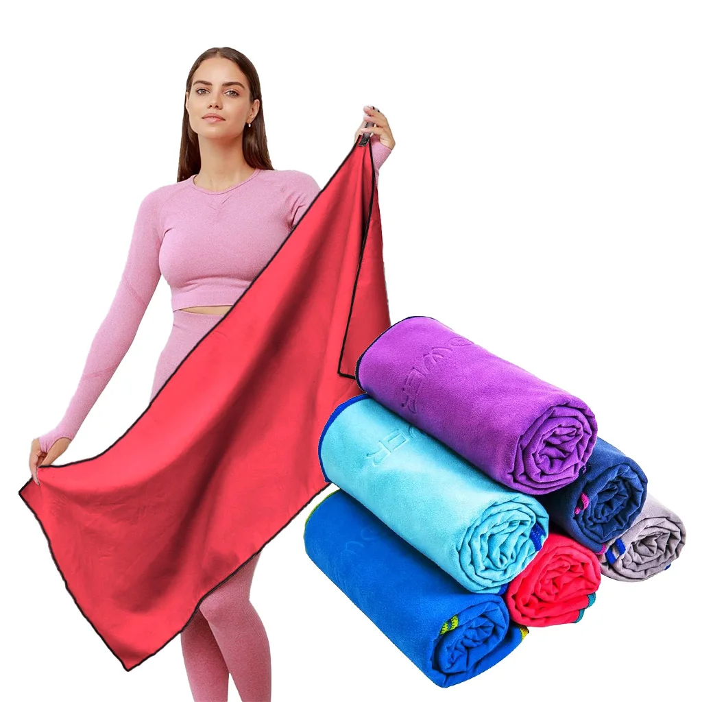 solid color personalized sport towels gym sweat towel quick dry swim towel
