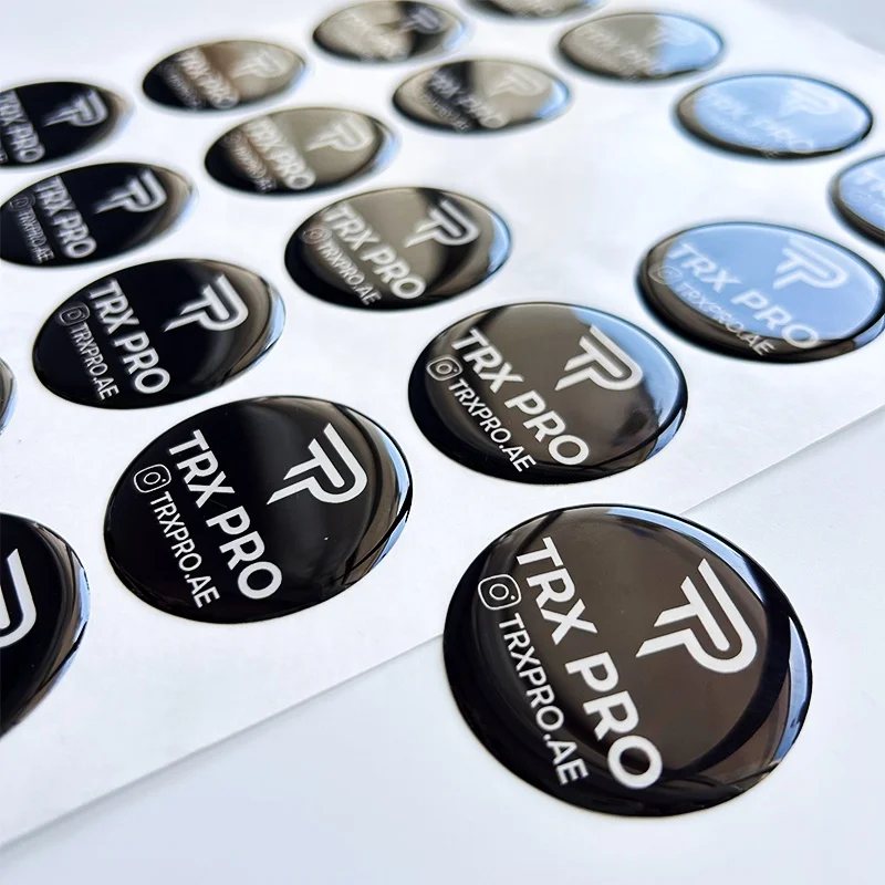 Custom 3d Epoxy Resin Label Printed Strong Adhesive Waterproof Holographic Domed Sticker Clear Epoxy Resin Dome Stickers