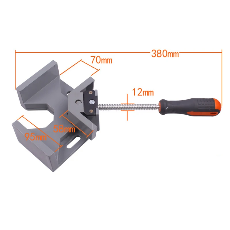 Single Handle Aluminum 90-degree Angle Clamps Woodworking Frame Clip Right Angle Folder Tool