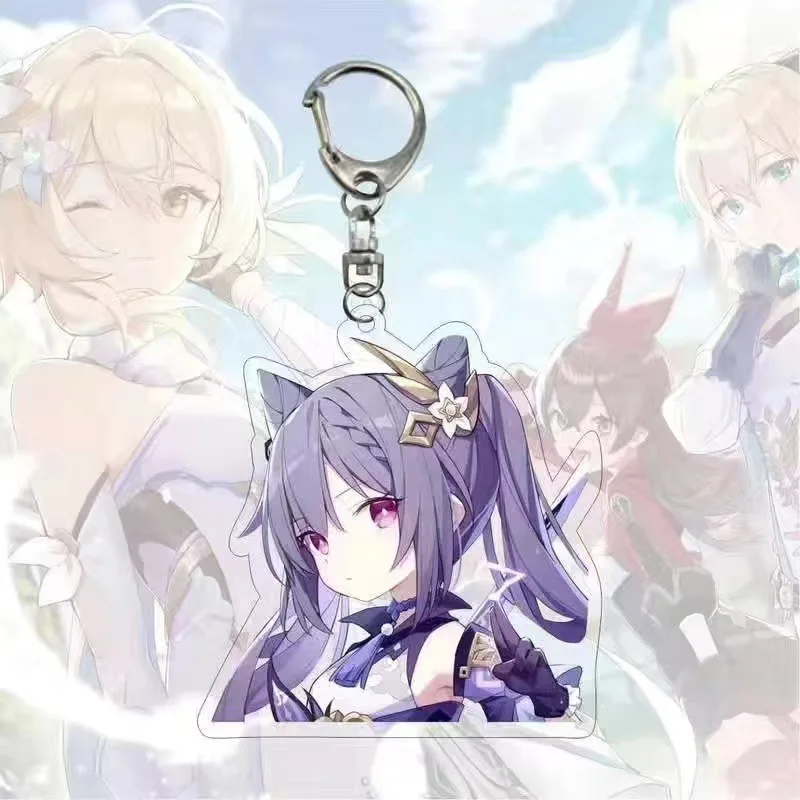 wholesale Genshin Impact Yae Miko Kaveh Baizhu Wanderer acrylic Keychain Figure Badge Anime acrylic keyring Game