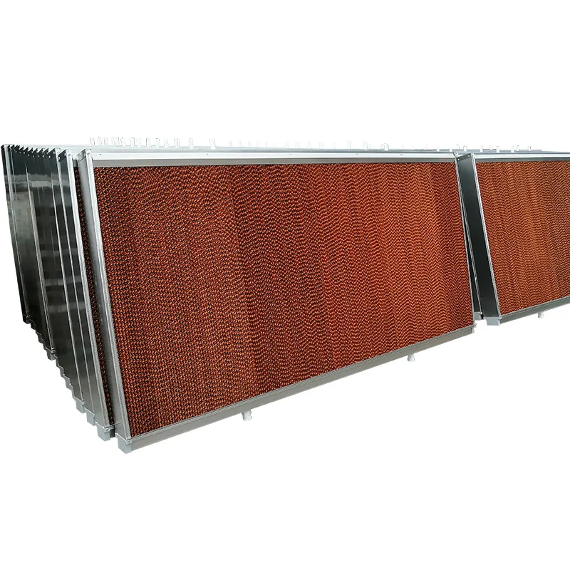 wholesale greenhouse paper evaporative cooling pad humidification system for poultry houses farm ventilation Wet curtain paper