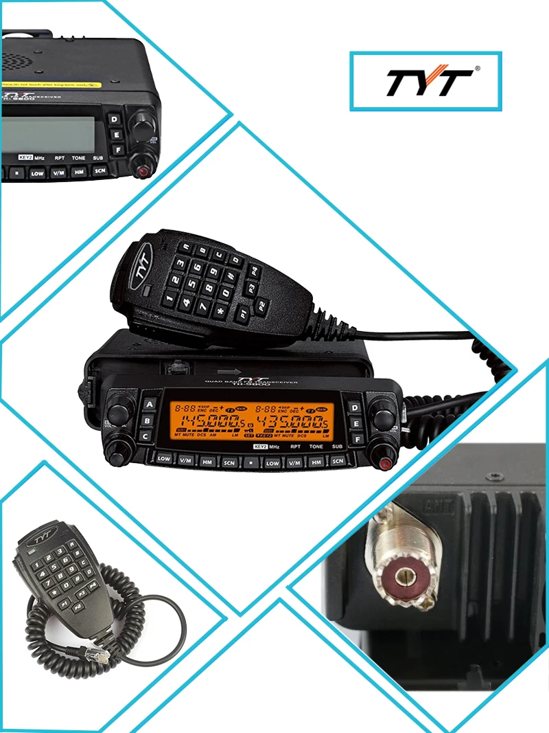 TYT Quad Band Мобильный трансивер автомобильная радиостанция TH-9800 диапазона квада 29/50/144/430 МГц 50 Вт иди и болтай Walkie Talkie “иди woki токи 2 тон/5