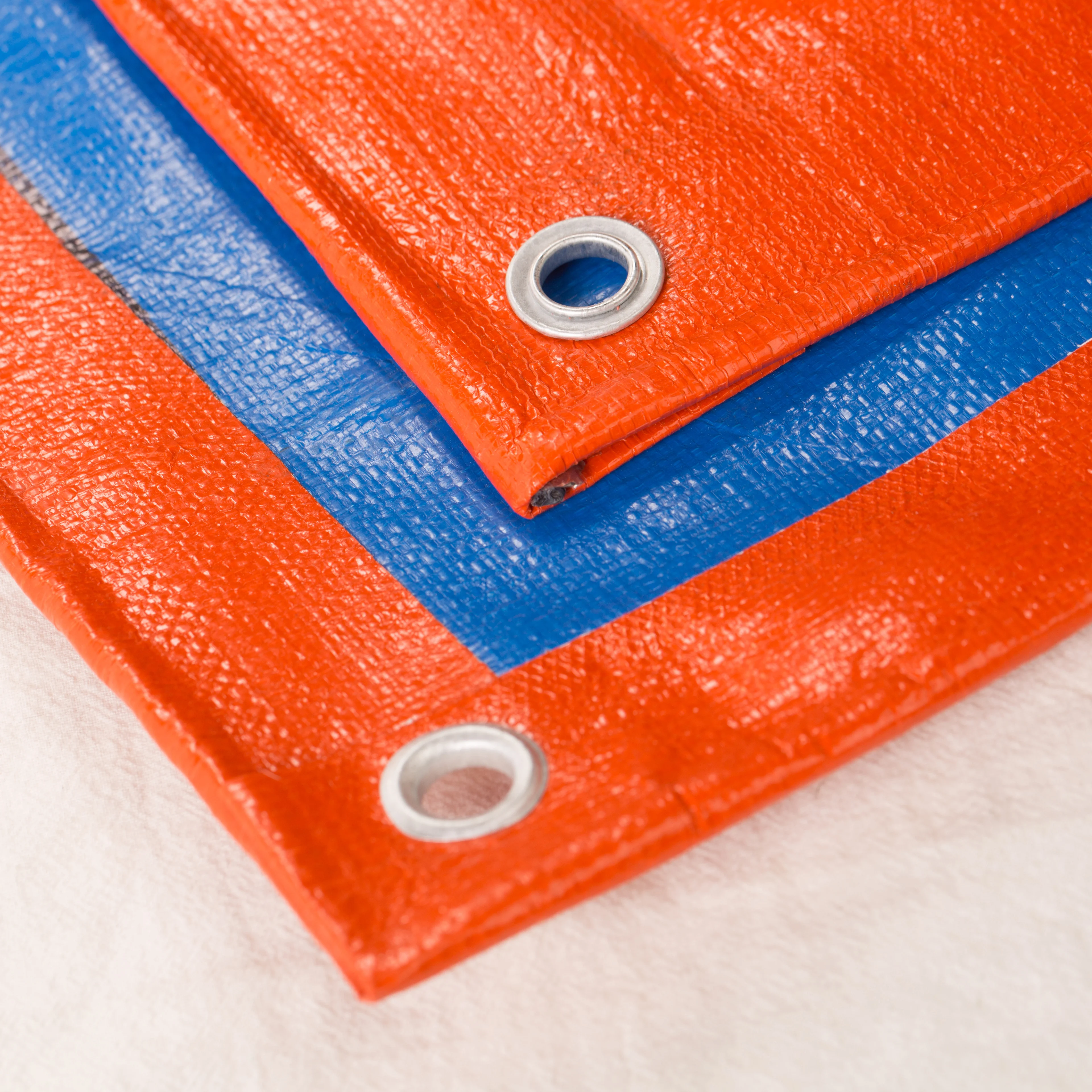 recycled material pe tarpaulin blue Orange tarp finish tarpaulin for Covering