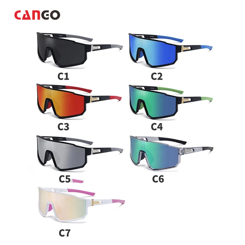 Cango Mens Cycling Sport Glasses Motorcycle Custom Logo Windproof Sunglasses Polarized Running Glasses