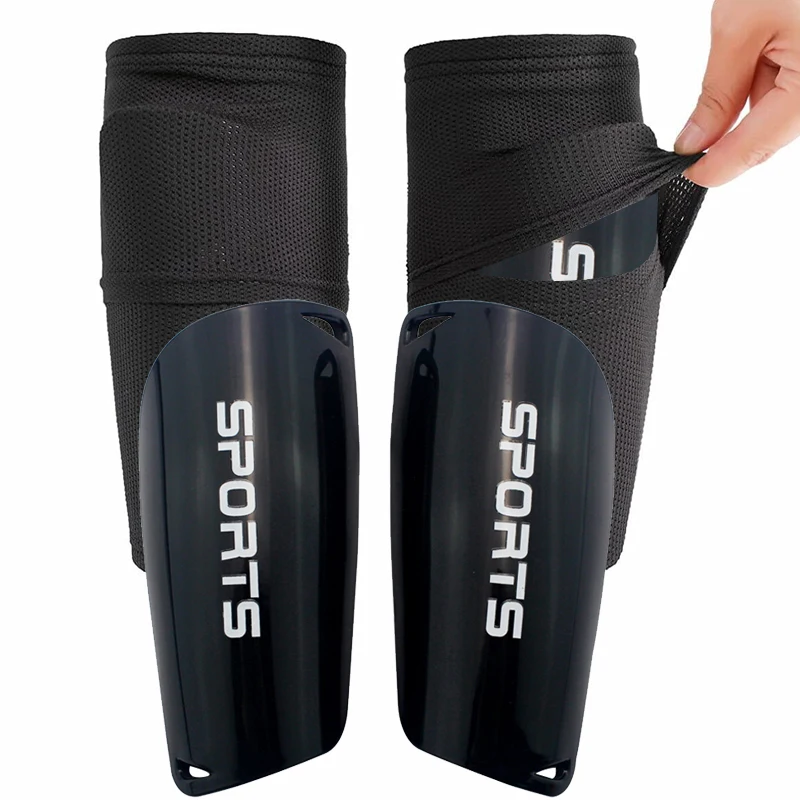 KS-6002#  Soccer Shin Guards for Kids and Adults, with Optimized Double Protective Sleeves to Prevent Falling Off