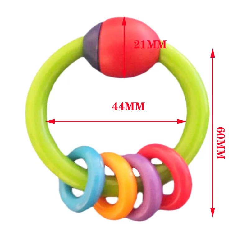 Various Shapes Children Plastic Toy Ring Baby Toy Bracelets Non-toxic Environmentally Friendly Toy Accessories