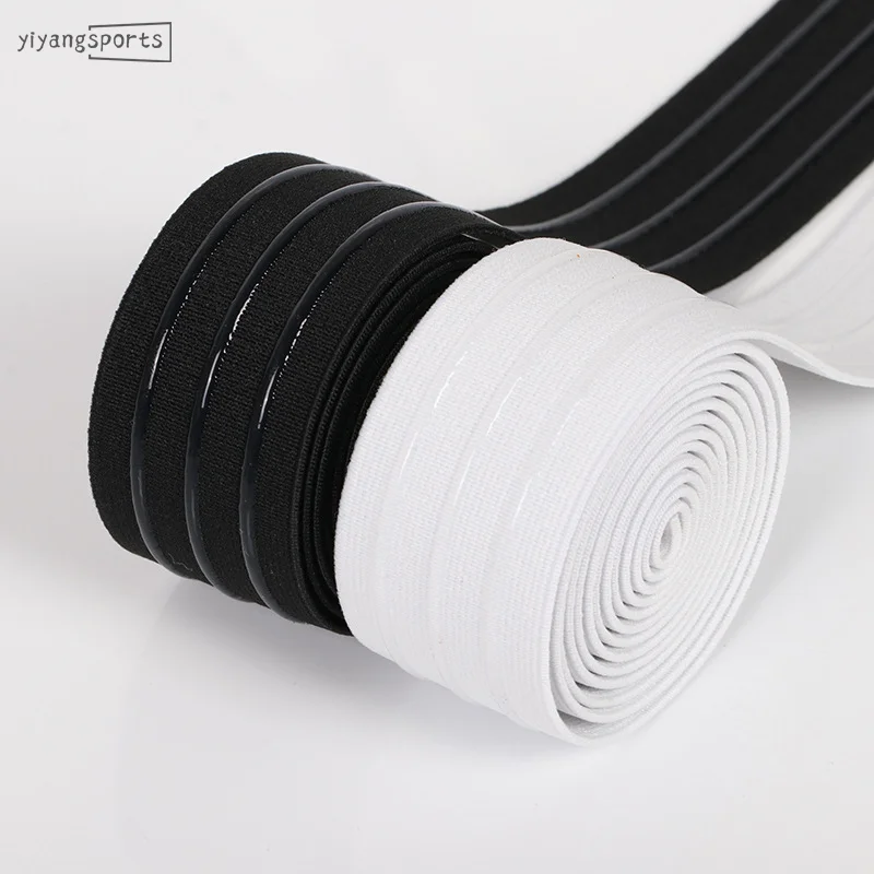 High stretch 3 Straight Line Straps Belt Waistband Silicone Gripper anti-slip tape ribbon rubber bands for clothing