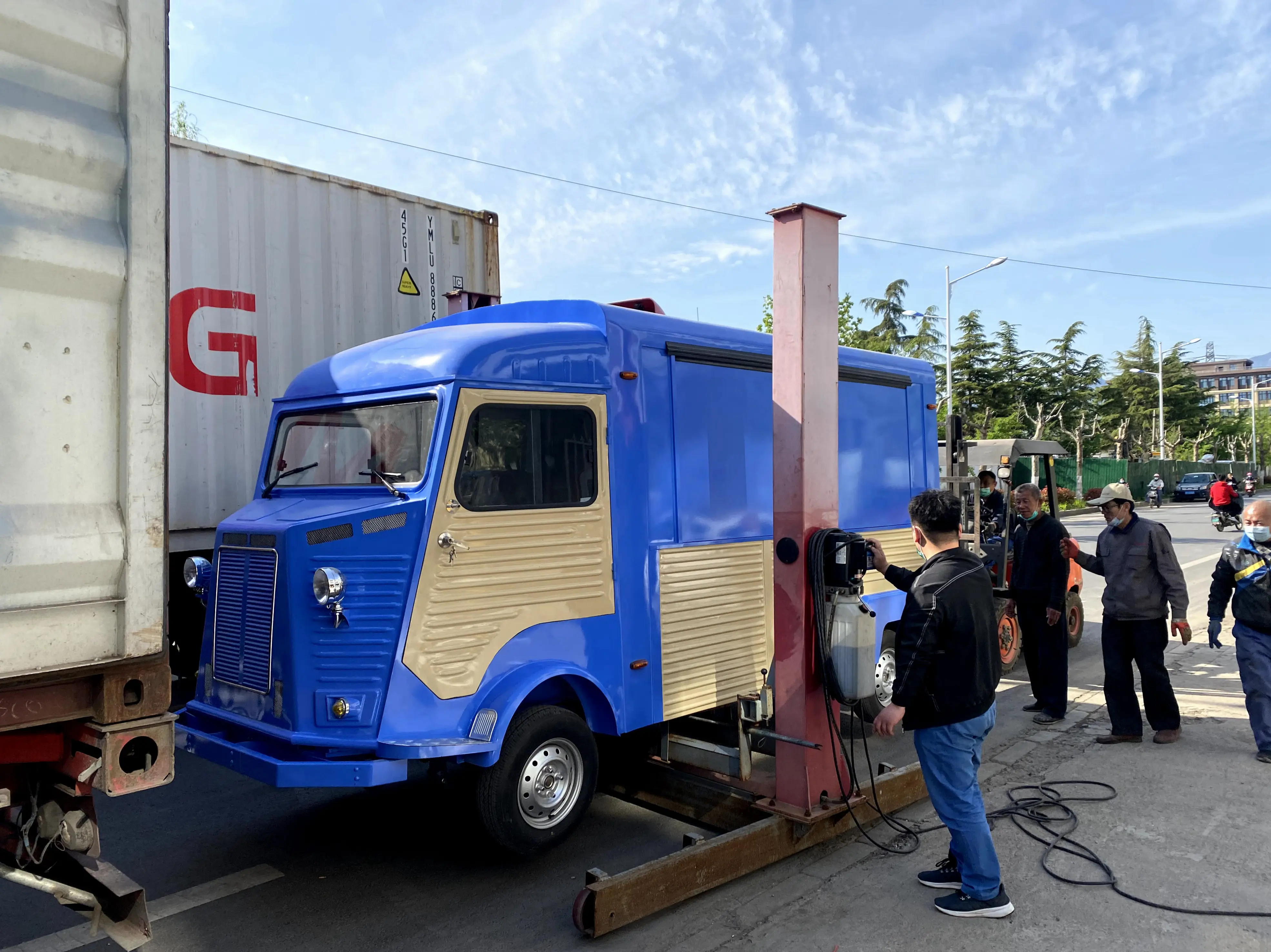 Street Food Carts Kiosk Stands for Soft Ice Cream Machine Teardrop Camper Trailers Aluminum Customized Water Tanks Food Serving