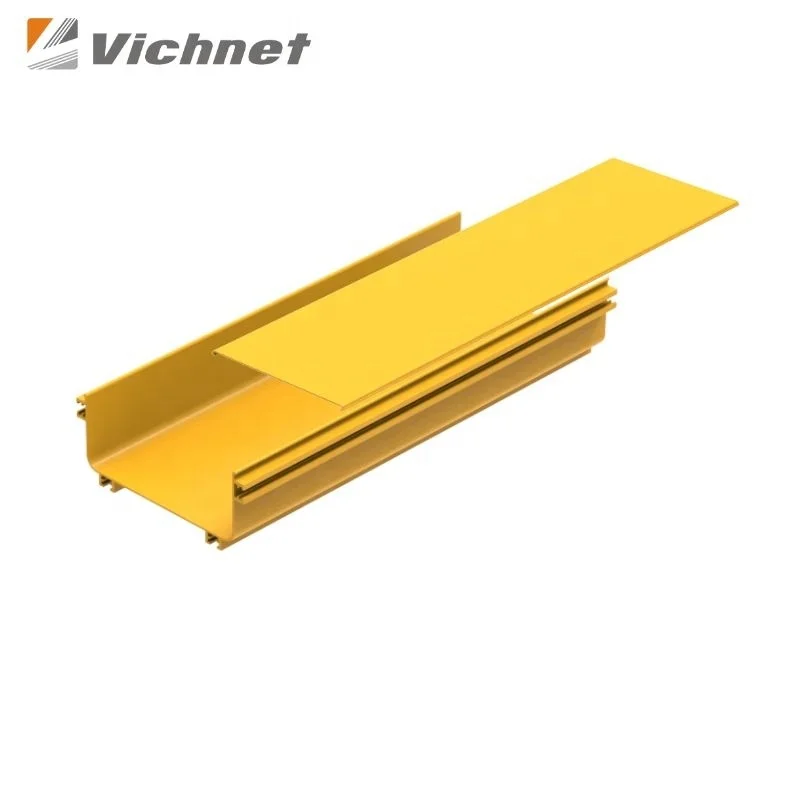 Yellow Plastic Cable Tray Fiber Optic Raceway Duct for Data Center