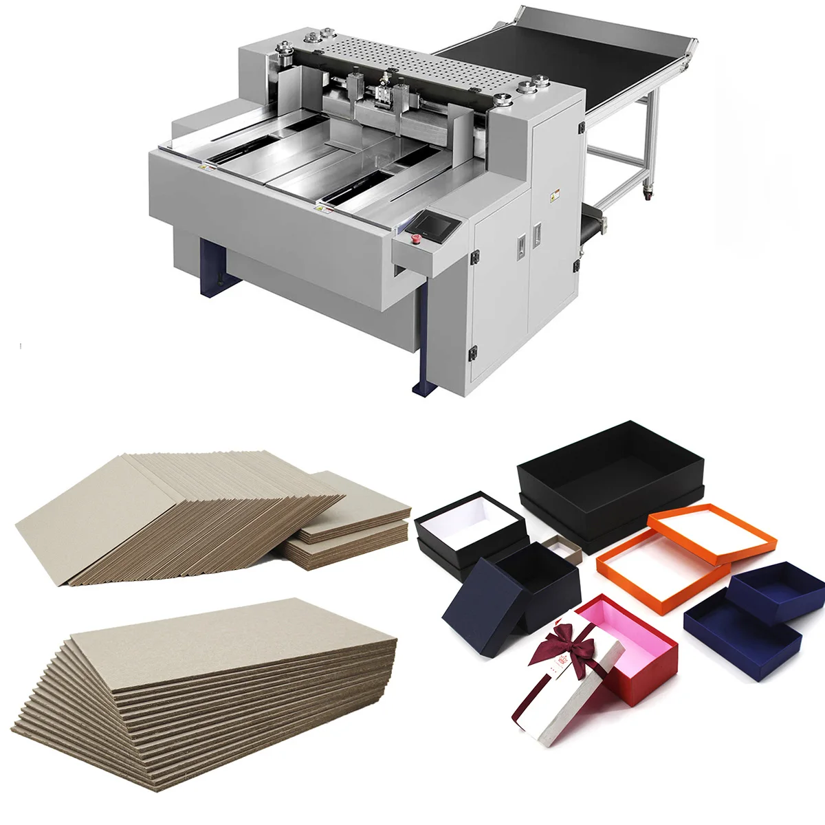 Automatic Feeding Cardboard Cutting Machine Grooving For Cardboard And Grey board Machine