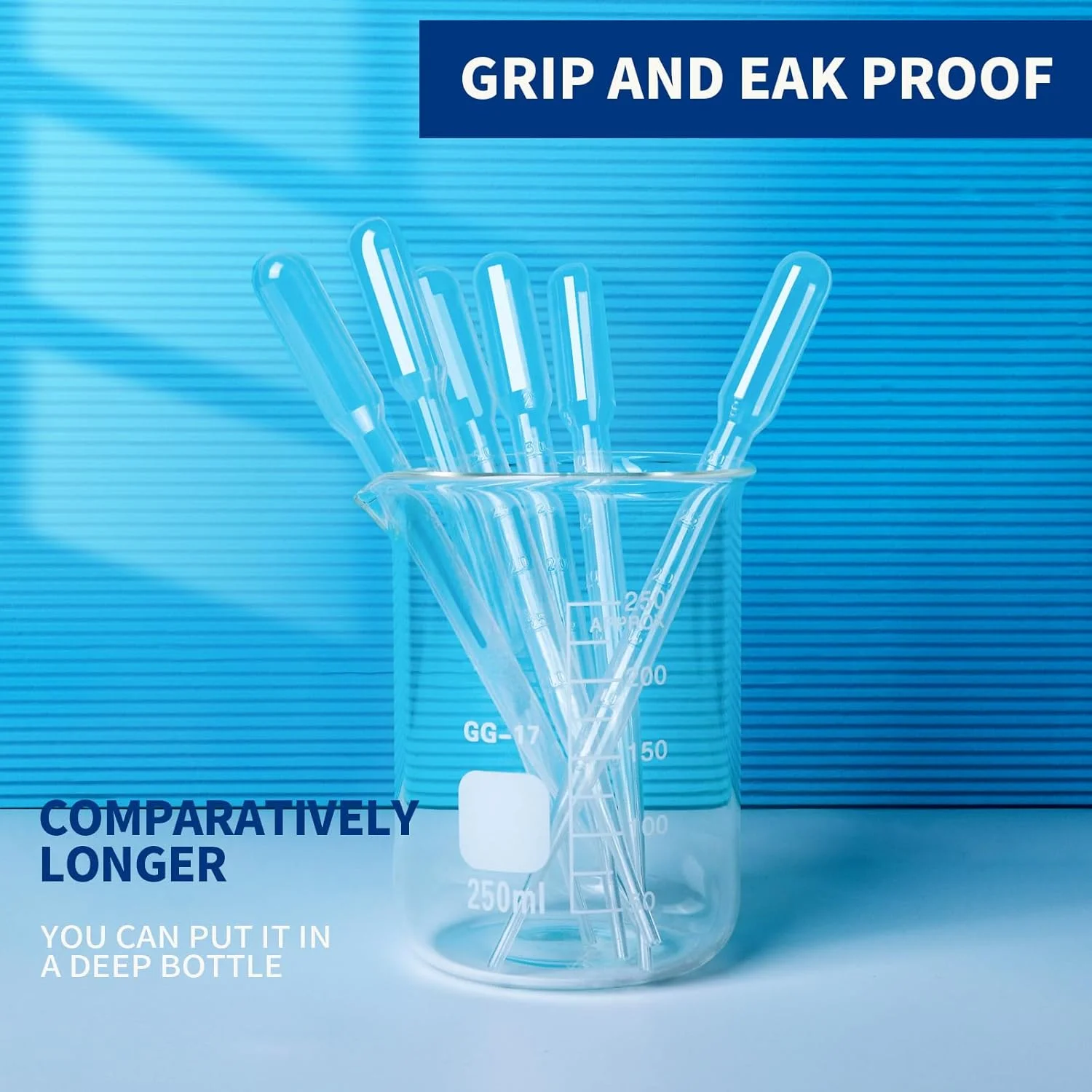 CE  Laboratory 3ml Disposable Graduated Clear White Plastic Pasteur Pipette Graduated Transfer Liquid Dropper Pasteur Pipettes