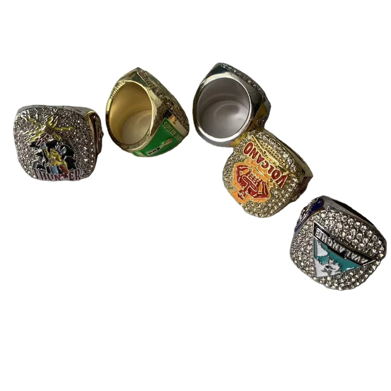 Мода Бостон Чемпионат мира по баскетболу кольцо из сплава Циркон инкрустированные мужские украшения