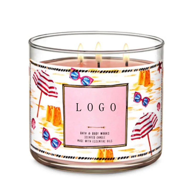 Best Price Wholesale Nature Aromatherapy 3 Wick Scented Soy Wax Candle in Big Glass Jar Beeswax Palm Wax Bars Diwali Occasions