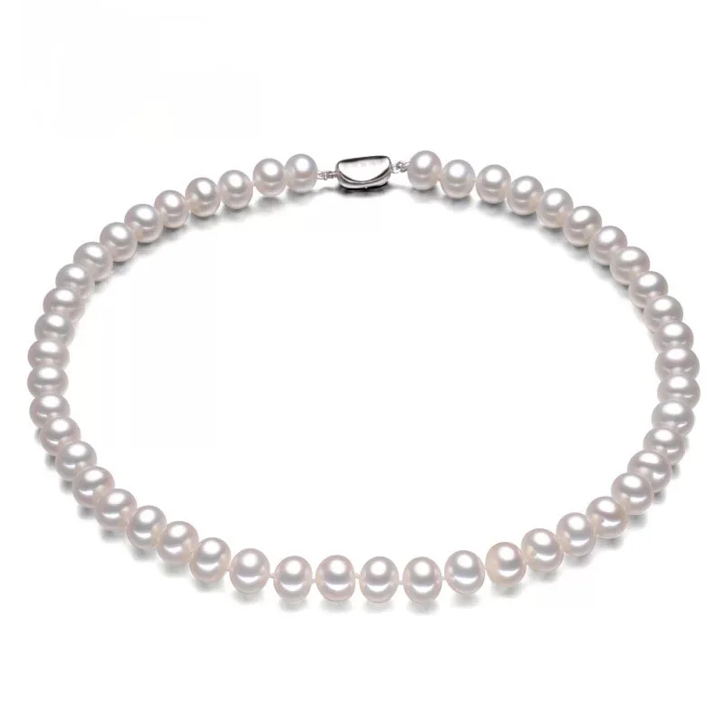 factory wholesale pearl collar necklace, 925 silver claps, customized designs available