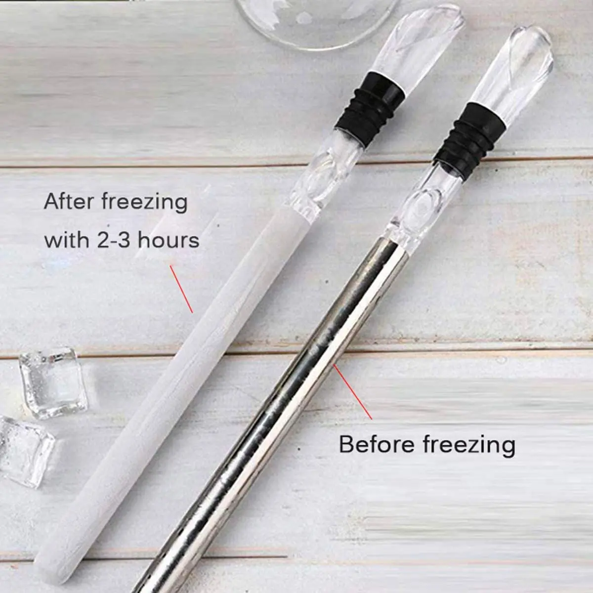 3-in-1 Stainless Steel Wine Bottle Cooler Stick Chiller Rapid Iceless Wine Chilling Wine Pourer Cooler Chiller Stick