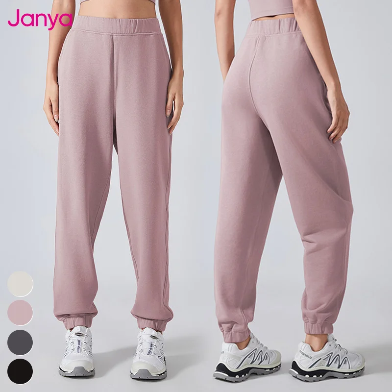 New Breathable Womens Pockets Jogging Trousers Slim Casual Sports Sweatpants Elastic High Waist Gym Fitness Joggers Yoga Pants
