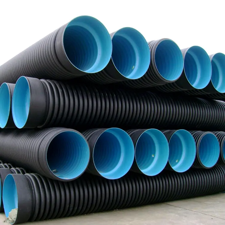 Высокое качество 10 дюймов 300 мм 500 600 8 Гладкий внутренний полиэтилен hdpe Двойная Стенка corugate сточная водосточная труба