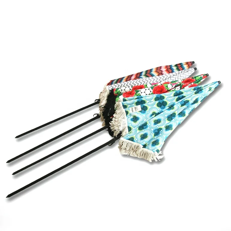 New design high quality macrame beach umbrella with tassels