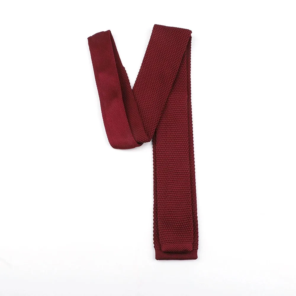 Wave Knitted Necktie Knit Leisure Triangle Solid Color Ties Normal Sharp Corner Neck Men Classic Woven Designer Cravat