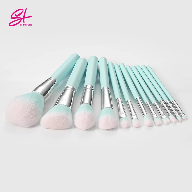 2022 New Arrival 12 Pcs Magnetic Cosmetic  Synthetic Hair Makeup Brush Set