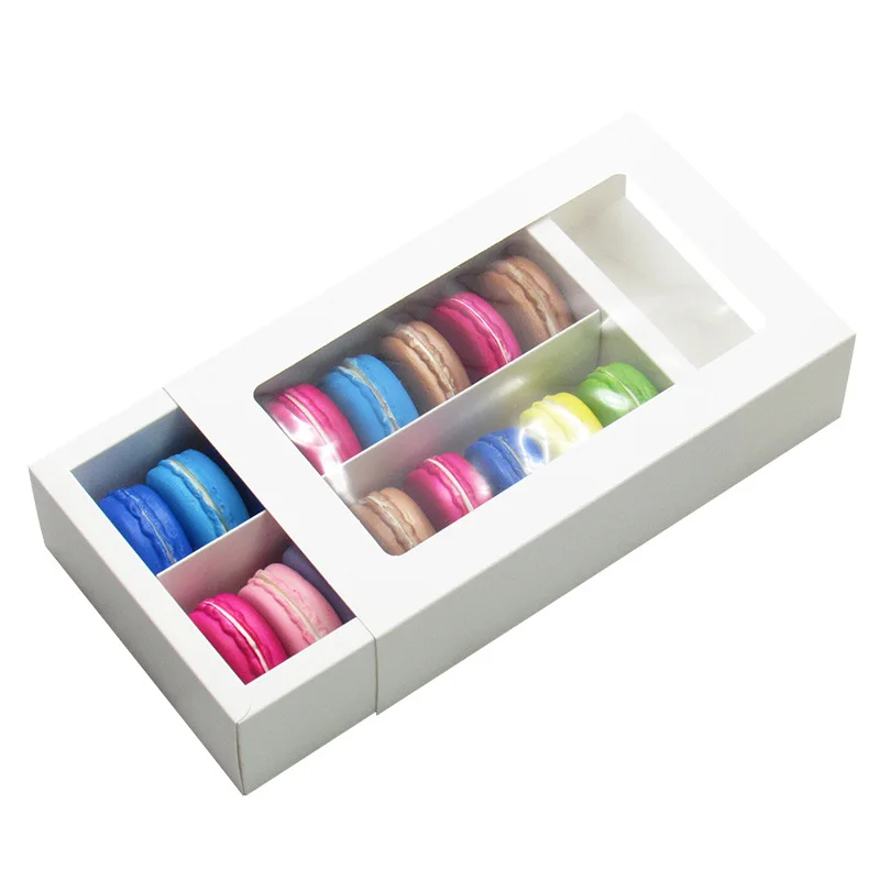 High Quality Cookie Box Safe and Healthy Macaron Box Customized Disposable Macaroon Packaging Box