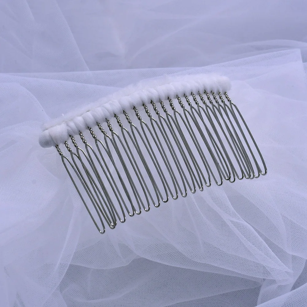 2023  Wedding Veil with Blusher Soft Tulle Veil 2 tier Cathedral Length Bride 5M Flowers Veil with comb Brida