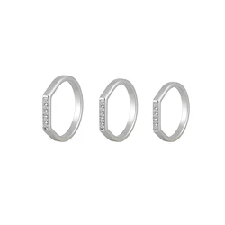 stainless steel thin stackable spike princess tiara crown sparkling love heart CZ band rings for men women