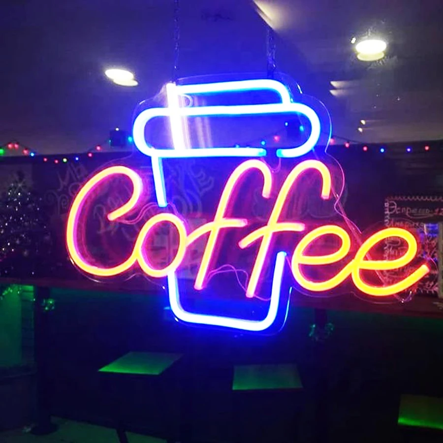 Free design custom neon sign coffee shop led neon lights sign