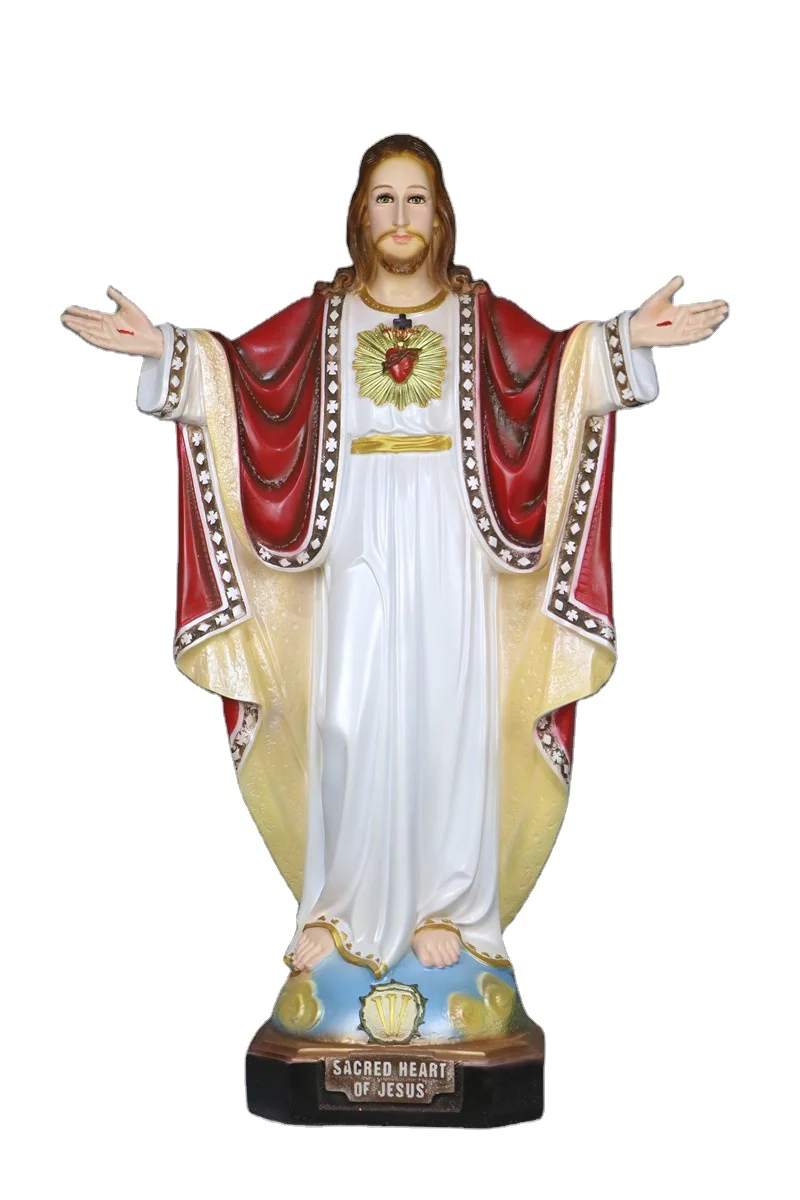 Custom Catholic church decoration large size polyresin religious sculpture resin life size Jesus figure statues