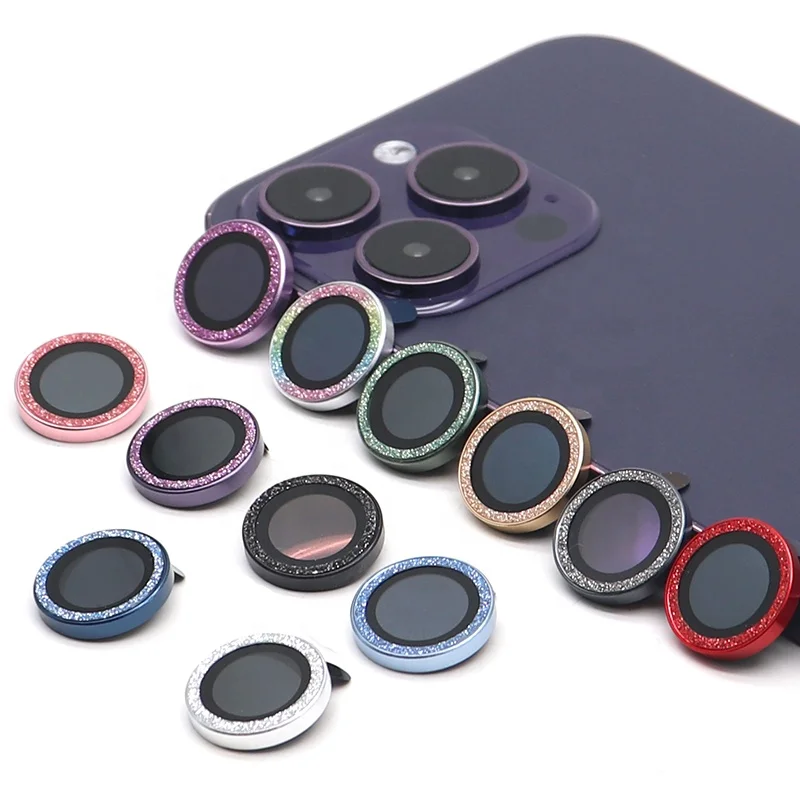 Оптовая продажа, протектор объектива камеры для iphone 9h, полное покрытие, блестящие бриллианты, протектор объектива камеры для iphone13 14 15 pro max