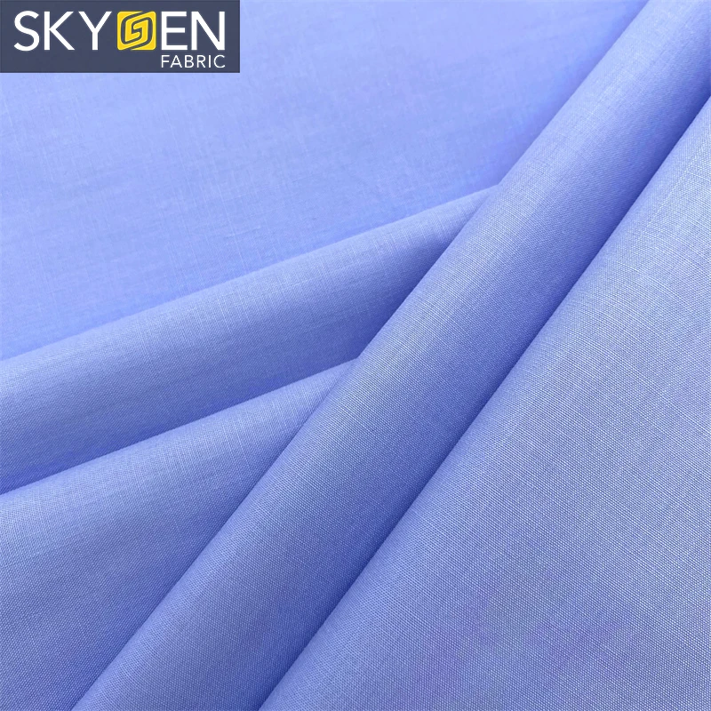 wholesale  woven dress  casual Cotton Polyester shirting seller TC CVC Poplin fabric