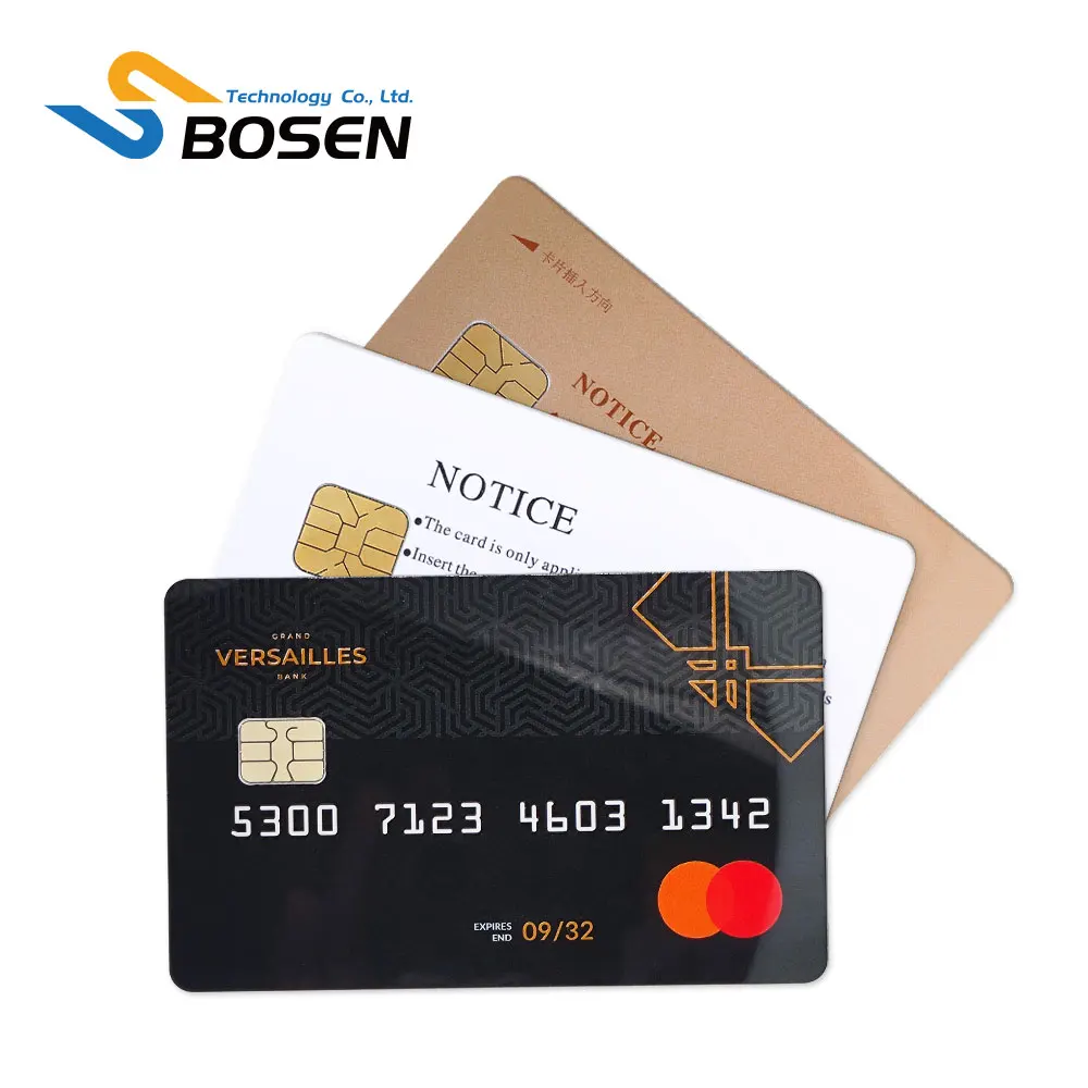 Smart Contact IC SLE4442 Chip Visa Credit Card Size Cr80 30 Mil PVC Plastic Hico Blank Magnetic Stripe Card