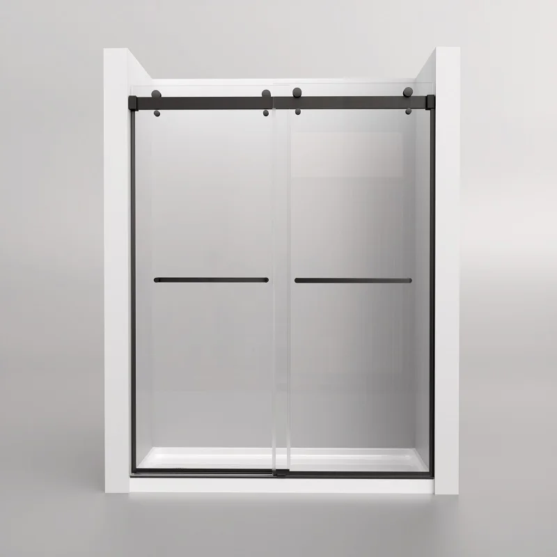 Competitive Price Frameless Glass Shower Enclosures Tempered Glass Partition Aluminum Sliding Shower Door