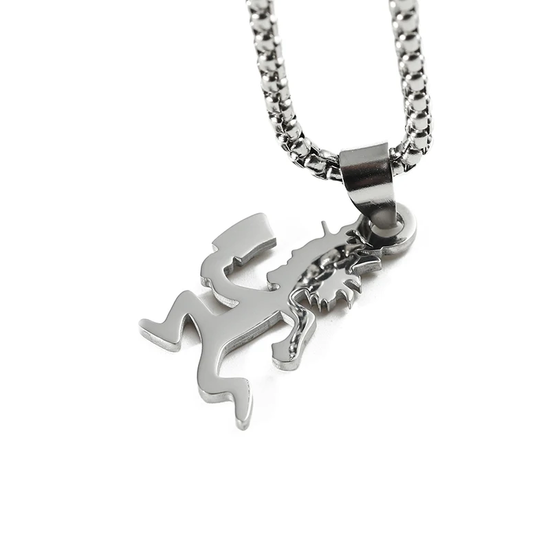 Make your own letter metal logo stainless steel material cut silver necklace jewelry chain