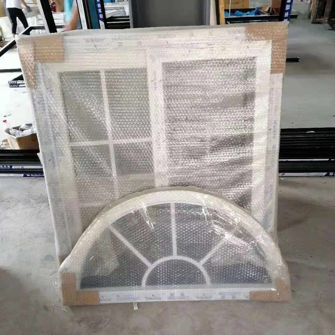 Vinyl Sliding Windows French Grill Design PVC Arch Frame Windows For Bahamas