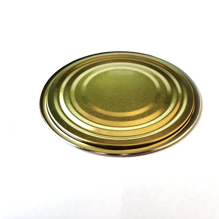 Diameter 105mm Inside Painted Gold Bottom Ring Lid Tinplate Lids Iron Round Can Cover For Paper Tube