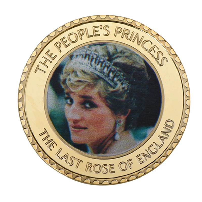2021 China Factory Beauty Product Coin Custom Alibaba Wholesale Commemorative Gold Diana Princess Coin For Gift
