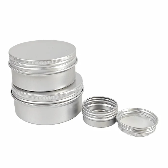 10ml 15ml 25ml 30ml 50ml 60ml 80ml 100ml aluminium jar 50g ointment container 50 ml flat aluminium tin