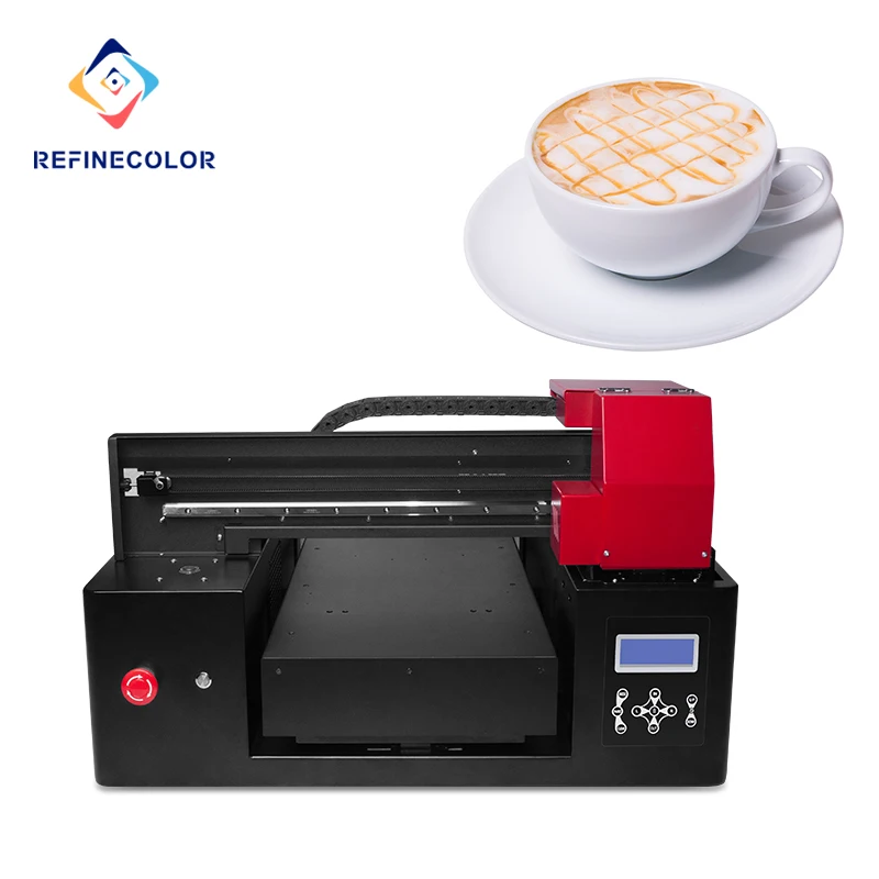 Refinecolor Inkjet Printer Latte Art Printing Michine Edible Food Printer Coffee Cake Printing Machine